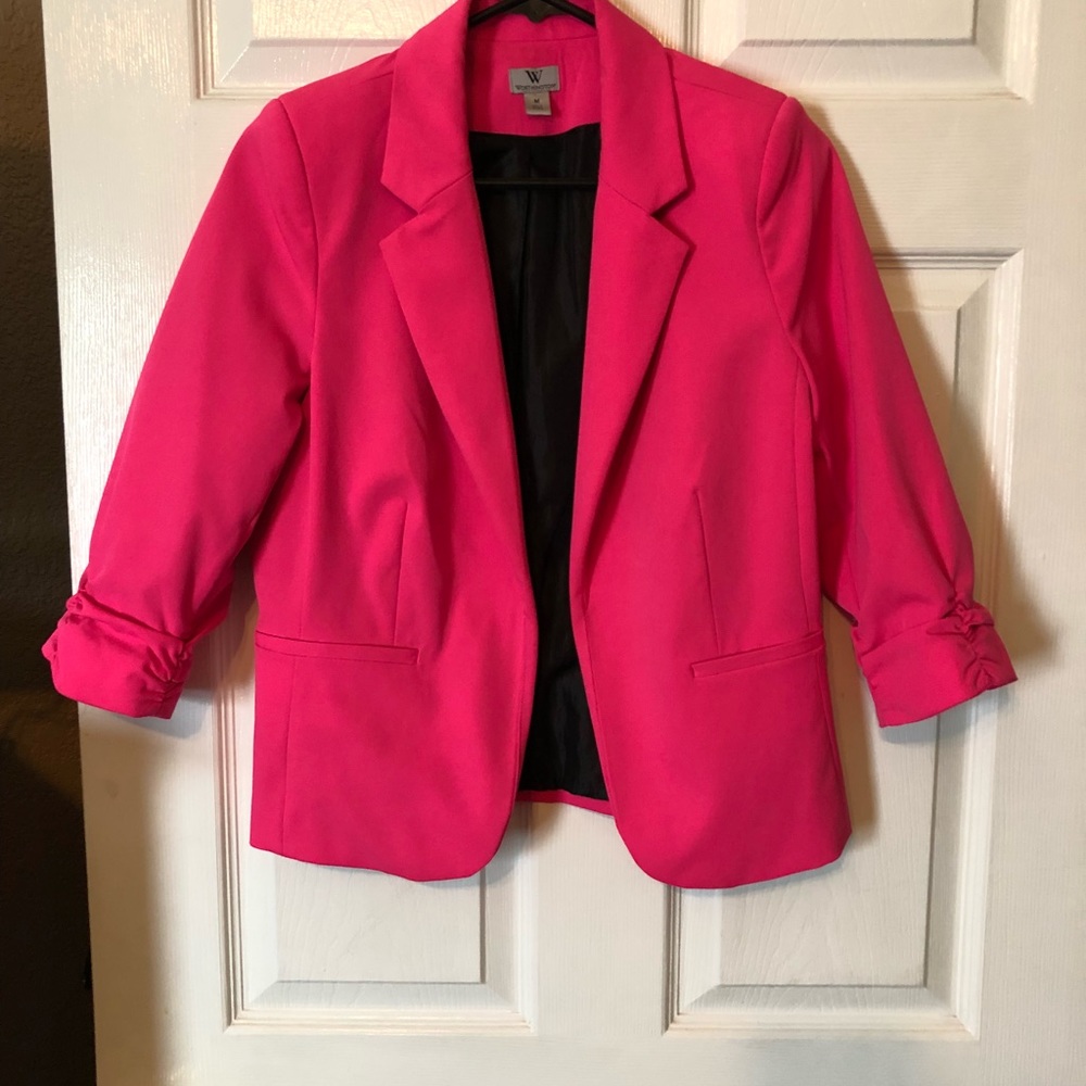 Neon pink blazer